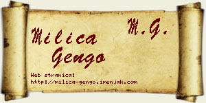Milica Gengo vizit kartica